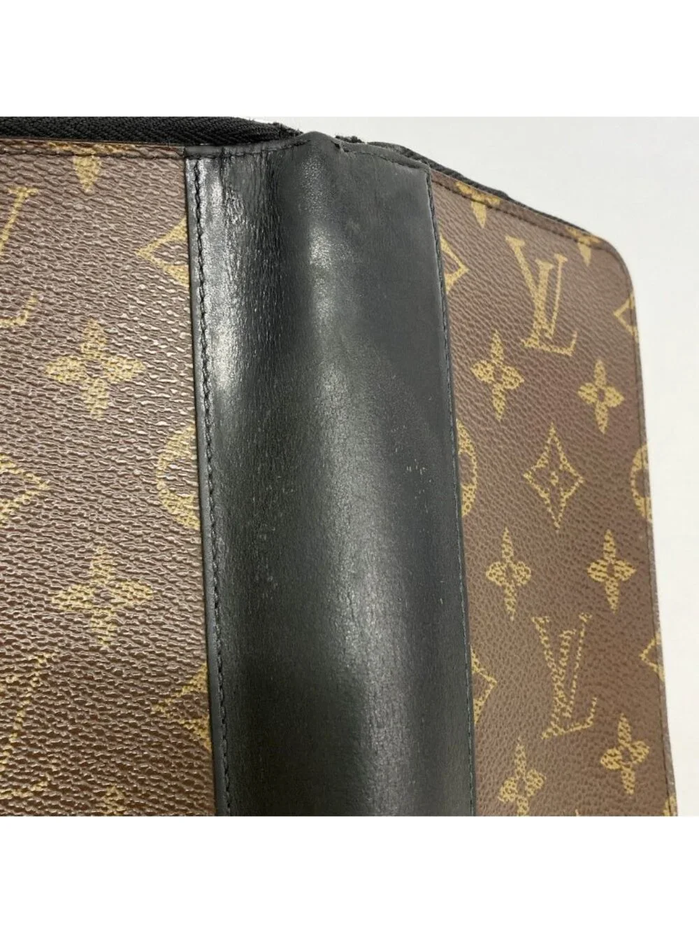 Louis Vuitton Wallet Monogram Macassar Zippy Vertical Brown Black